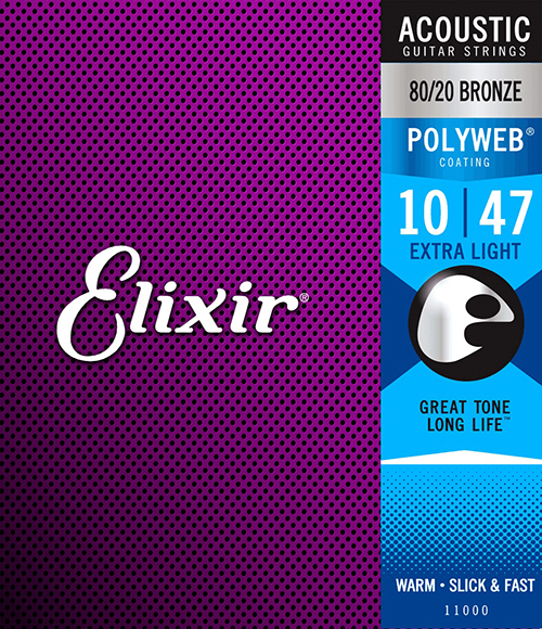 美國 Elixir POLYWEB 木吉他弦 11000 11025 11050 11075 11100