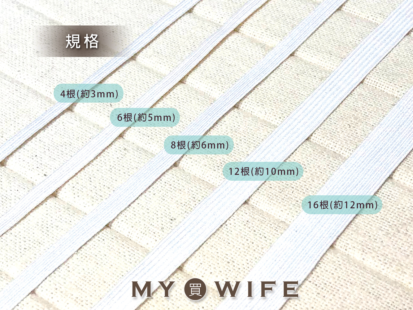 【1捲36碼】台灣製薄鬆緊帶_5規格2色