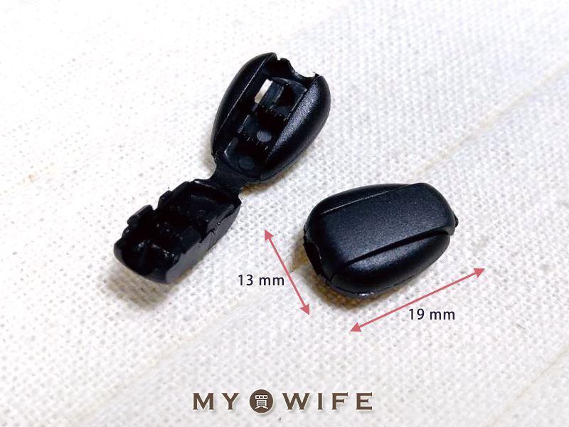 塑膠繩尾夾_拉尾扣/拉尾夾_黑色(4入裝)