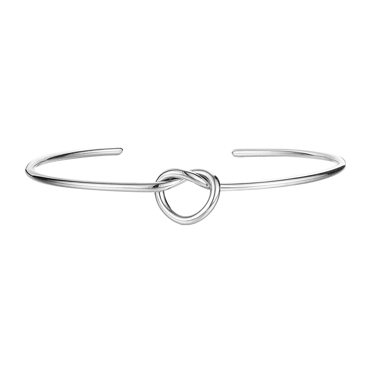 白鋼手鐲，女士手鐲 心形線條手環；簡單曲線看透著樸實無華的心（1033銀色）