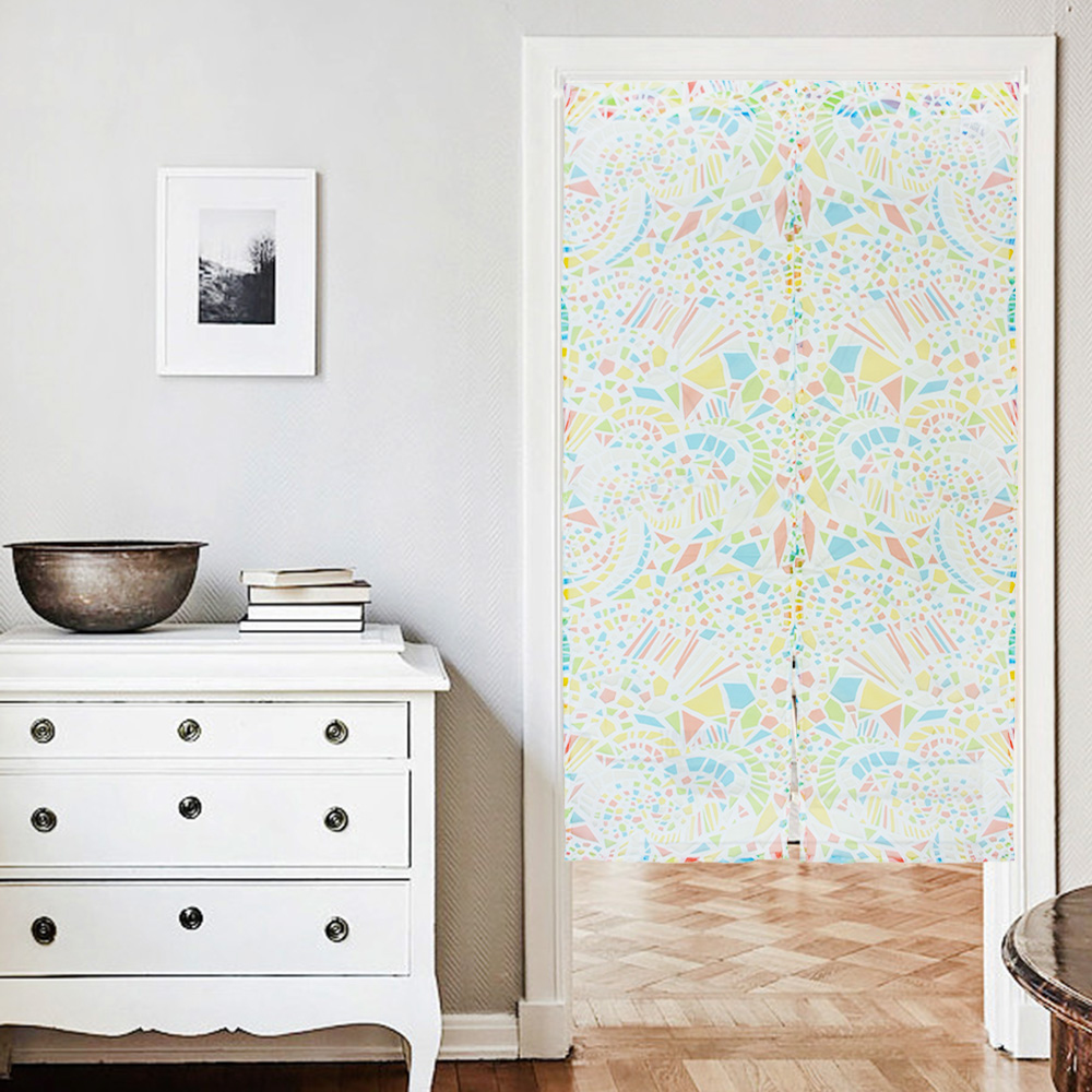 HONE柔光花紗長門簾(85x150cm)_彩繪紅