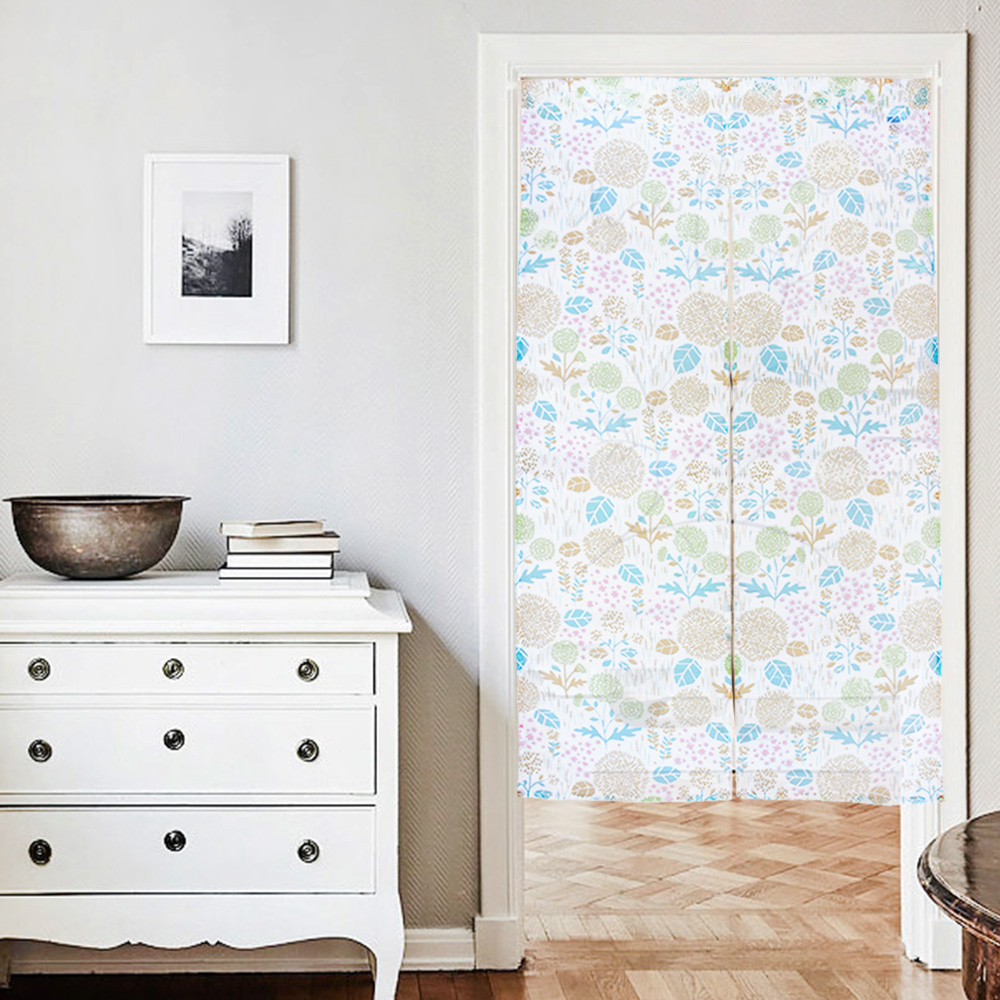 HONE柔光花紗長門簾(85x150cm)_花卉綠