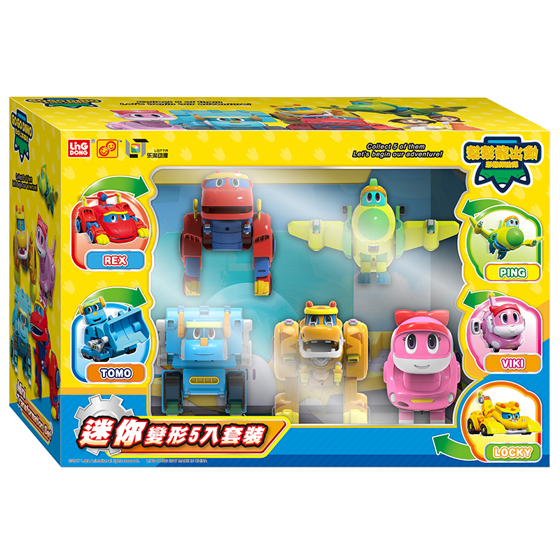 幫幫龍出動-迷你變形5入套裝