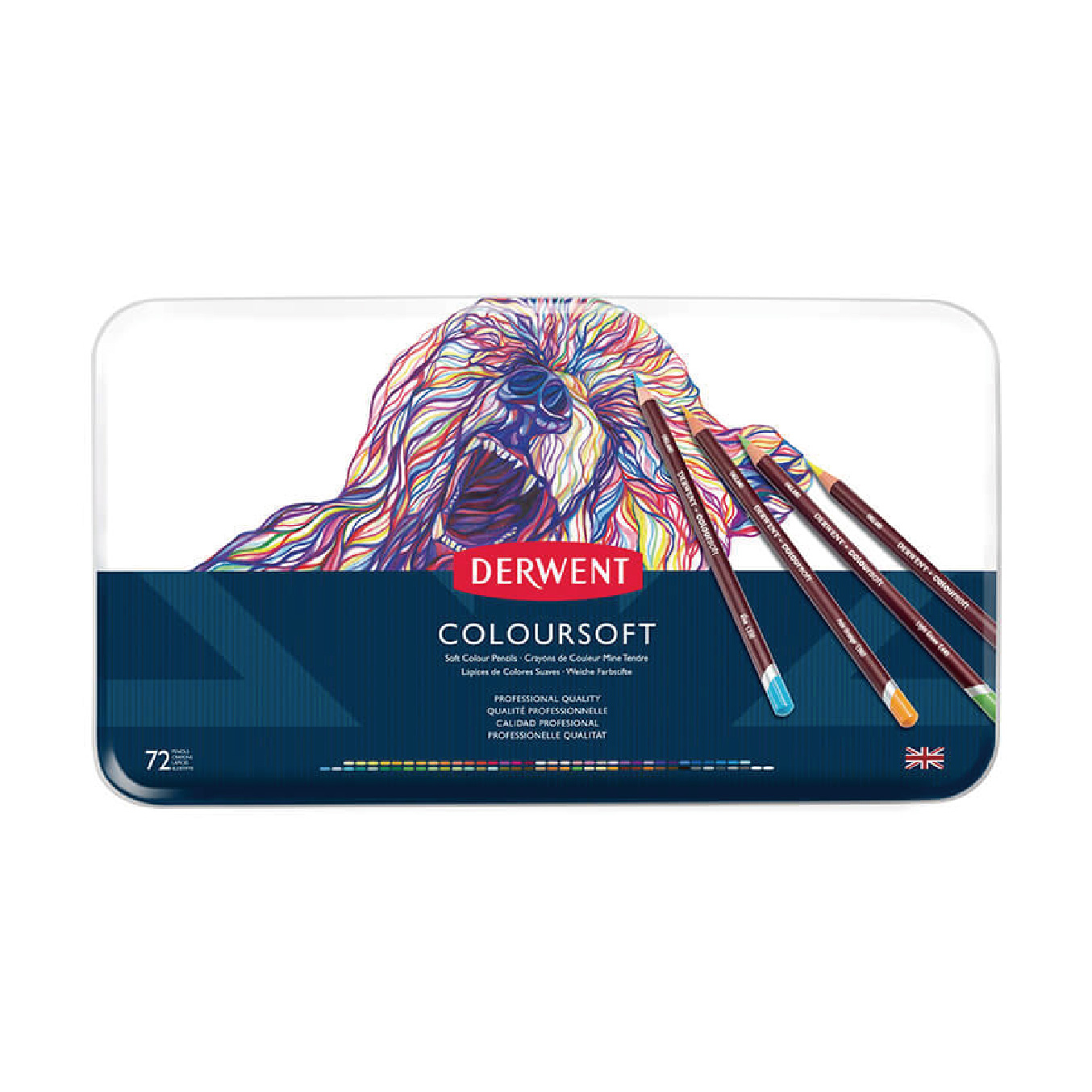 【DERWENT 德爾文】軟性色鉛72色-鐵盒裝 DW0701029
