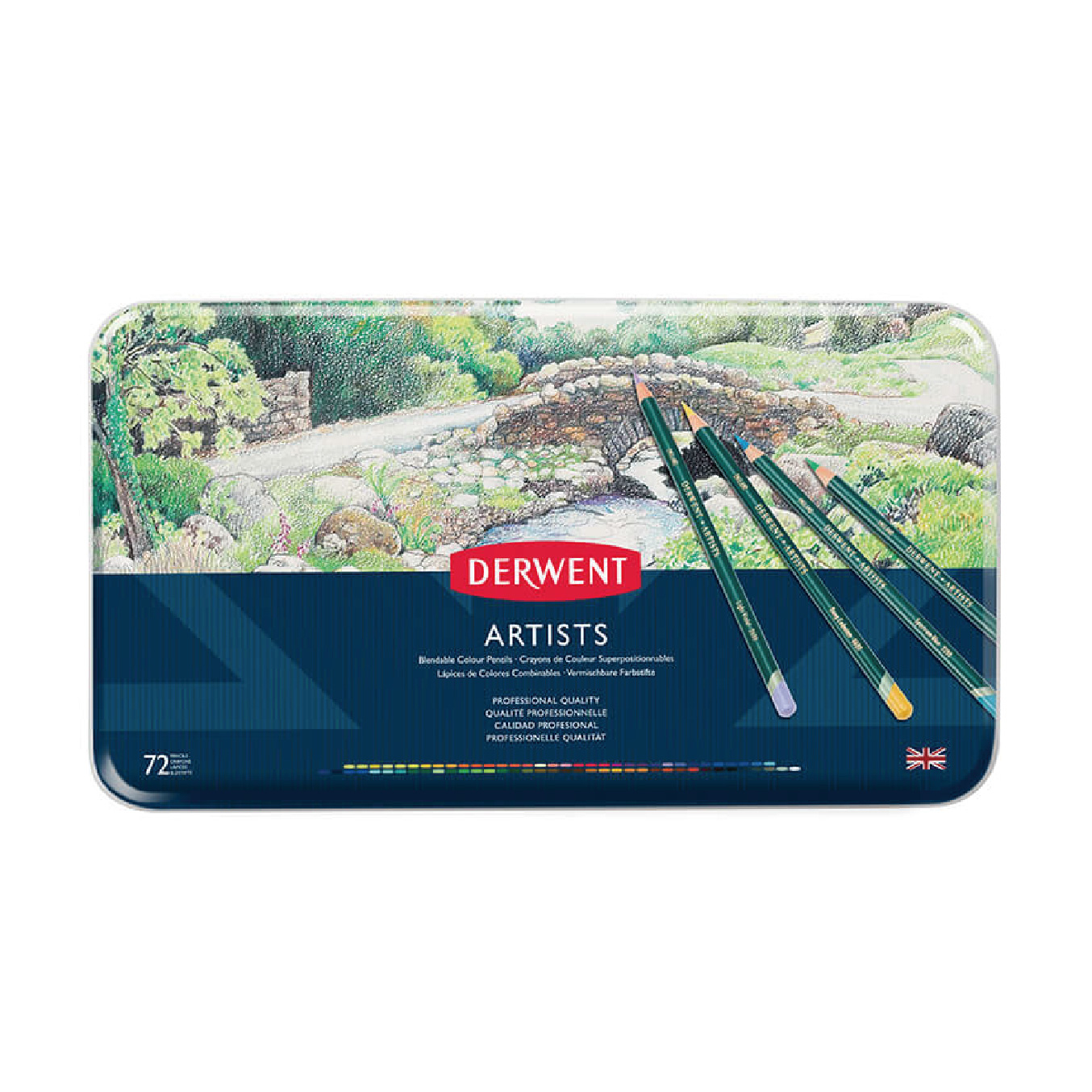 【DERWENT 德爾文】油性色鉛72色-鐵盒裝 DW32097