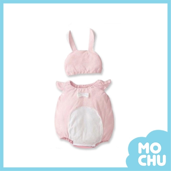 粉紅長耳兔包屁衣