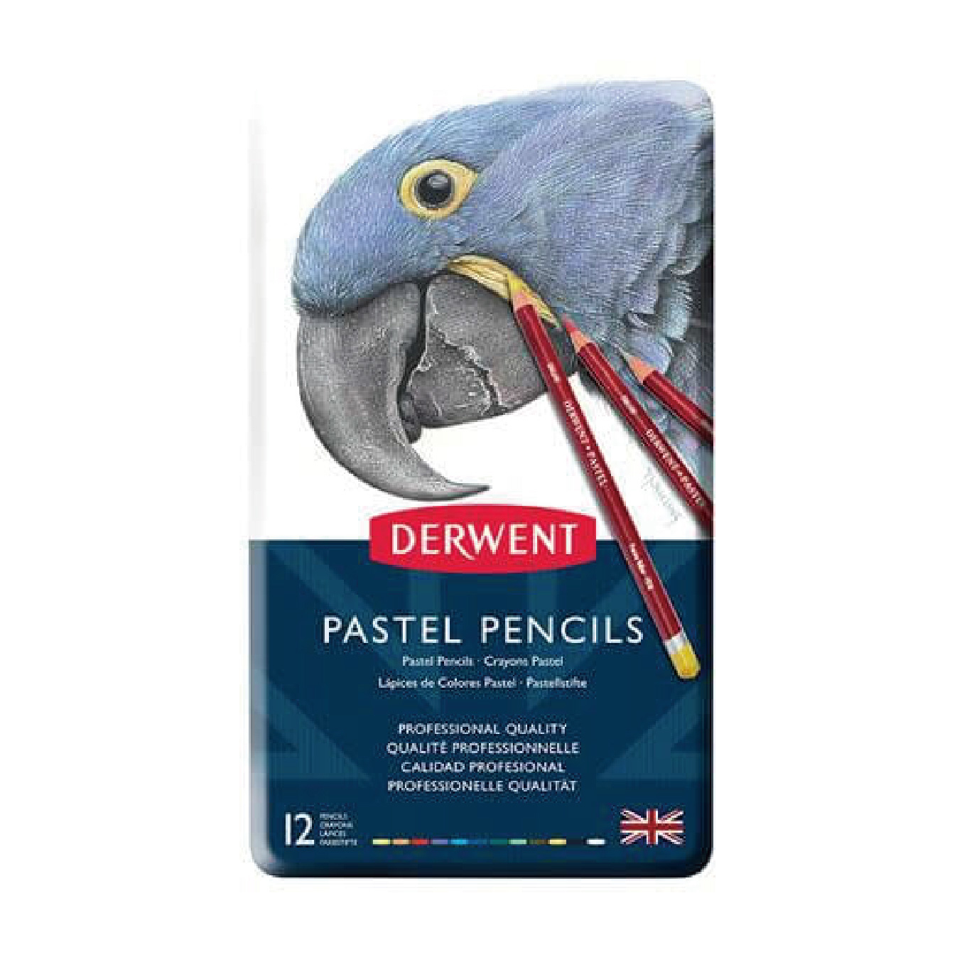 【DERWENT 德爾文】粉彩色鉛12色-鐵盒裝 DW32991