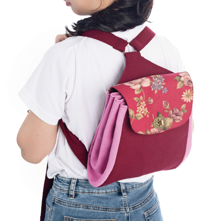 側邊皺摺後背包(材料包)