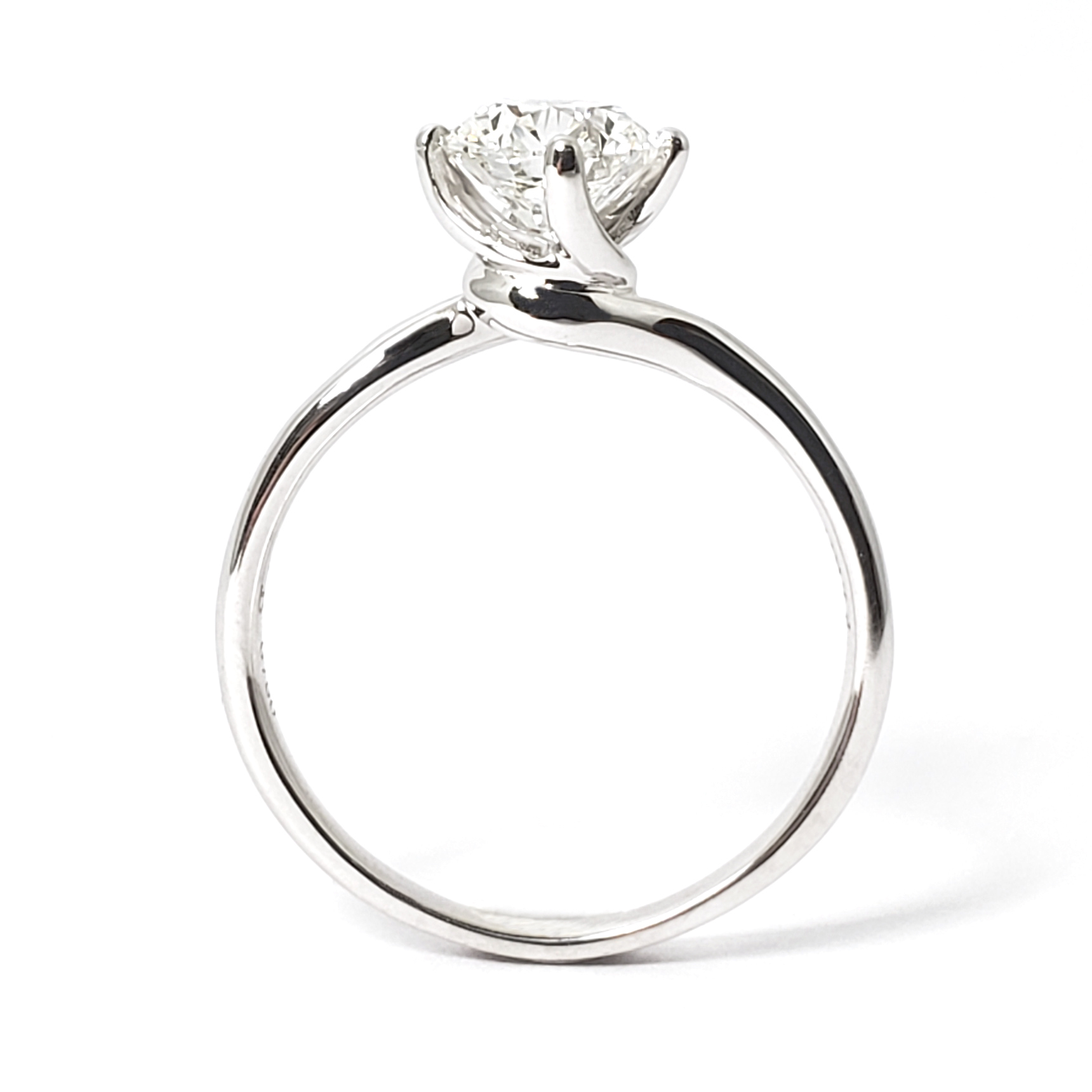 18k 白金四爪戒指托 (RS03H4028)