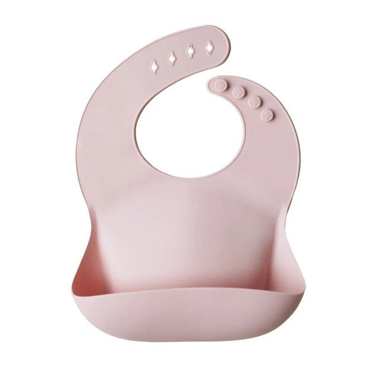 MUSHIE - 立體矽膠圍兜（櫻花粉）