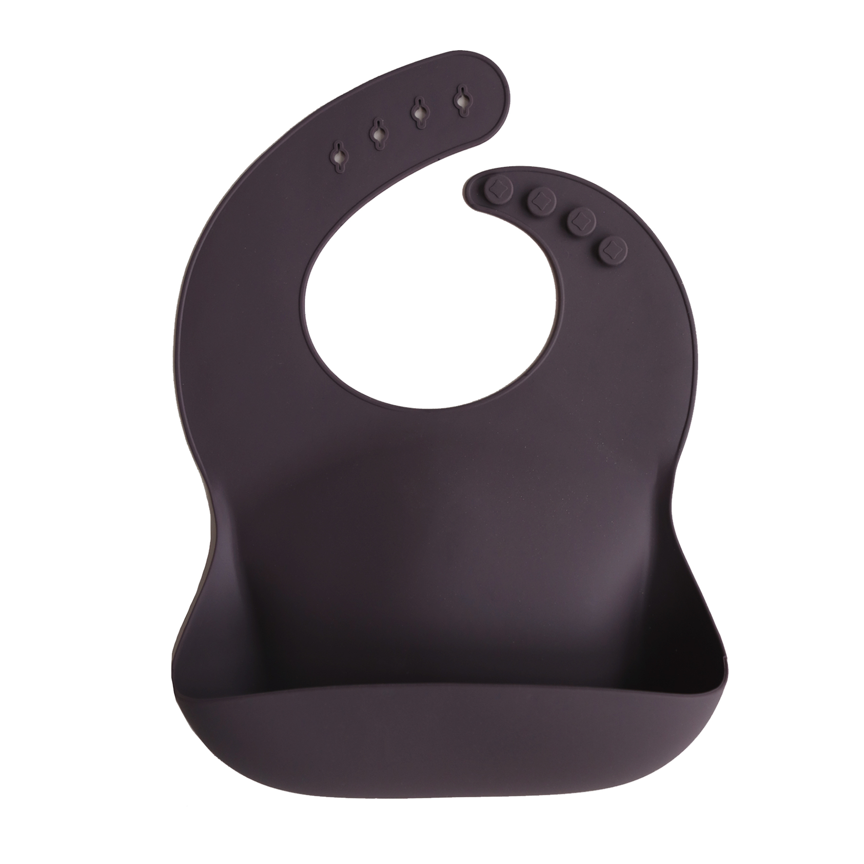 MUSHIE - 立體矽膠圍兜（神秘灰褐）