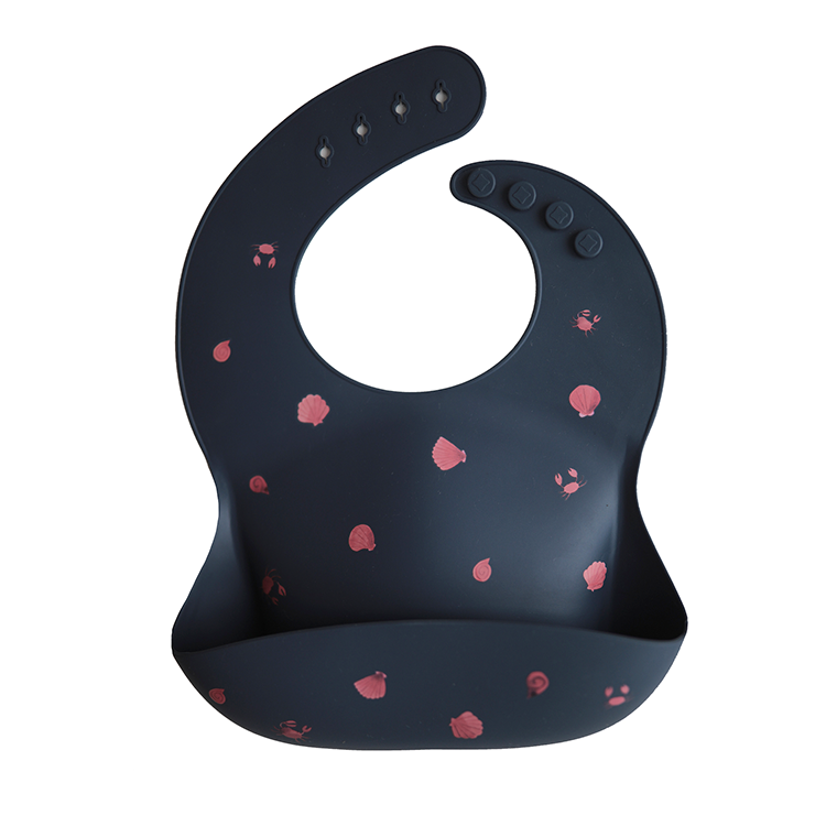 MUSHIE - 立體矽膠圍兜（Shells Smoke）