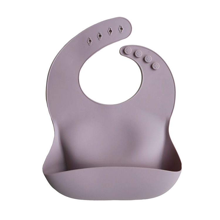 MUSHIE - 立體矽膠圍兜（薰衣草紫）