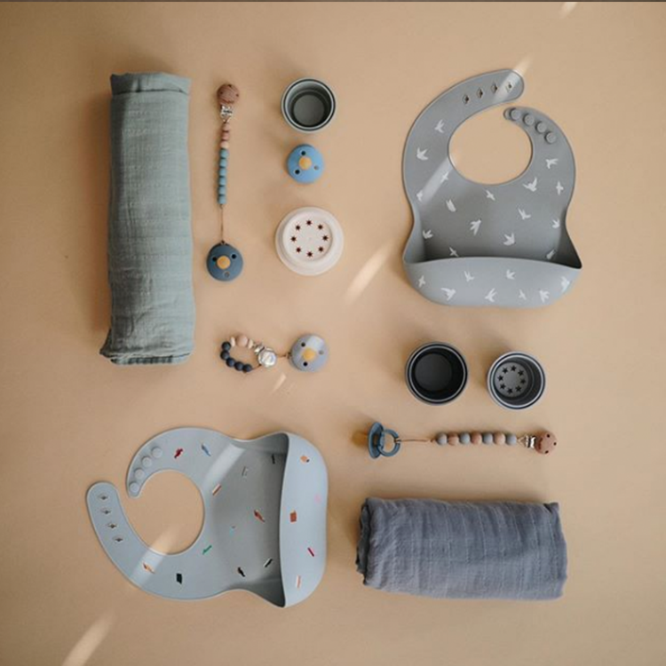 MUSHIE - 立體矽膠圍兜（Seagulls）