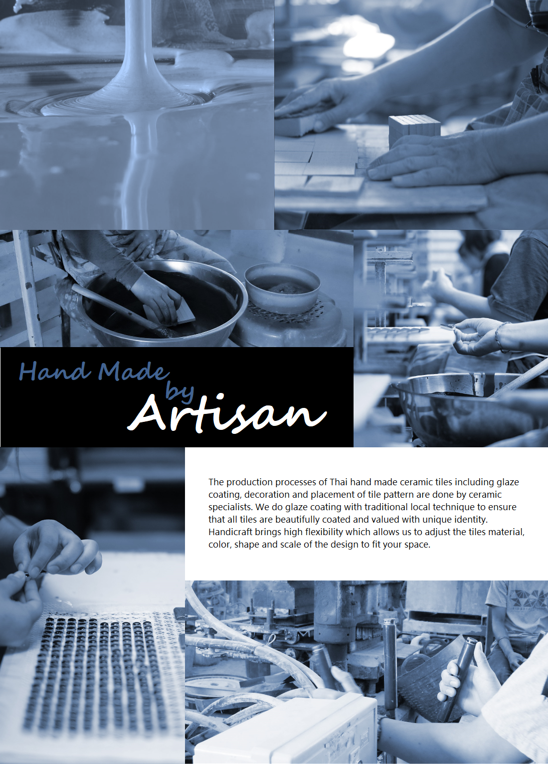 hand made by Artisan,topworlds,thai tile,ceramic tile