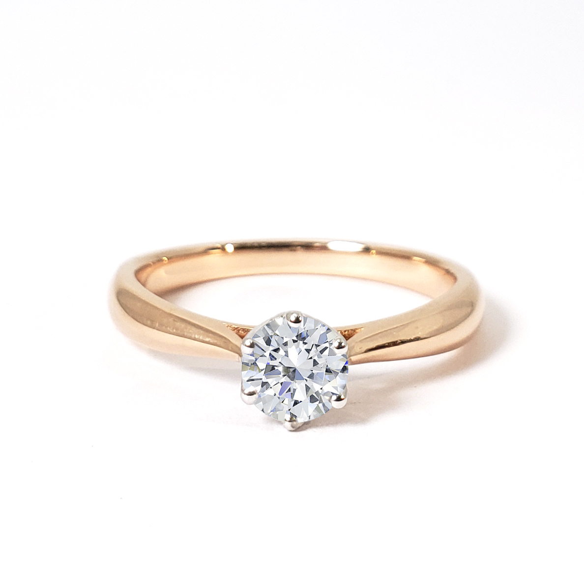 18K白金/玫瑰金天然鑽石戒指托