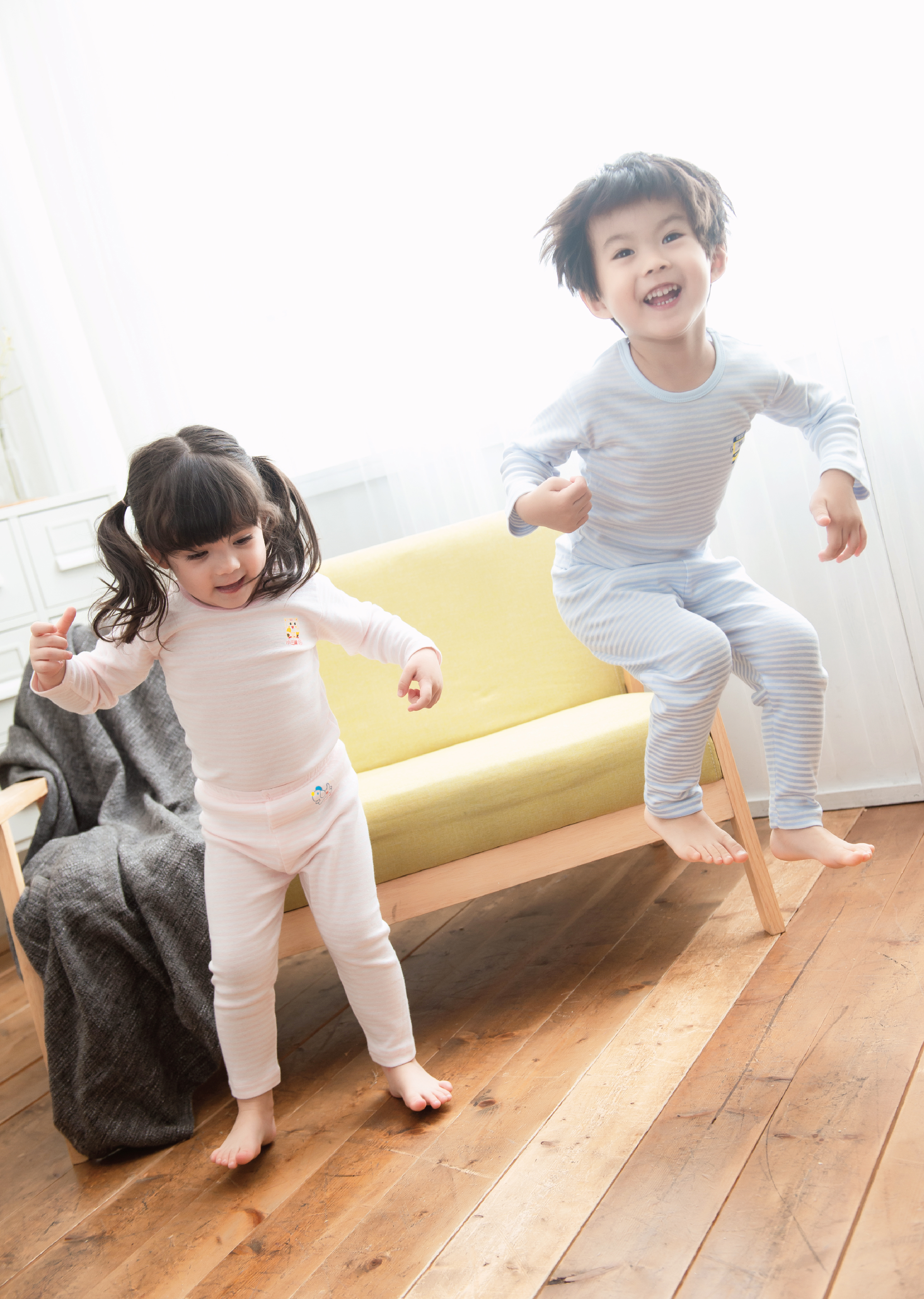 小三福 三福 100%純棉兒童羅紋小長褲