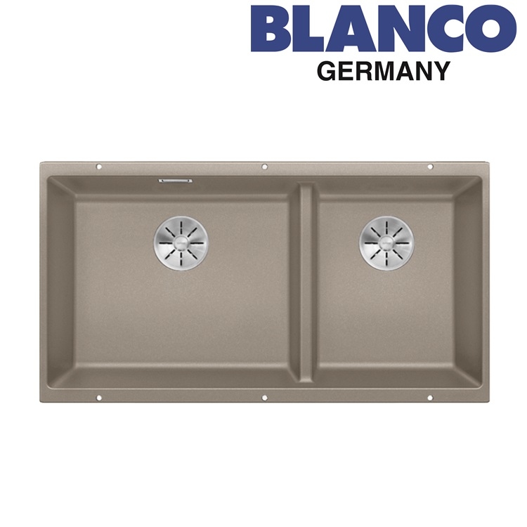 Blanco "Subline 480/320-U" 523591 Undermount Granite composite kitchen sink with Waste Kit (Tartufo)