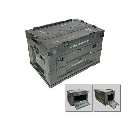 【Forest Outdoor】軍事風折疊側開收納箱  G-D1-1