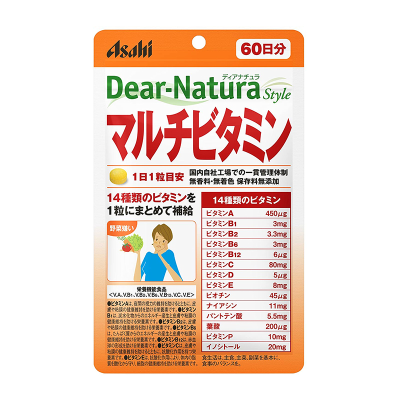 Asahi - Dear-Natura Style 全效多種維他命 60粒 (60日)(平行進口)