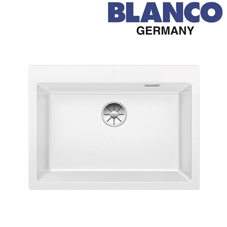 Blanco "Pleon 8" 523047 Countertop Granite composite kitchen sink with Waste Kit (White)