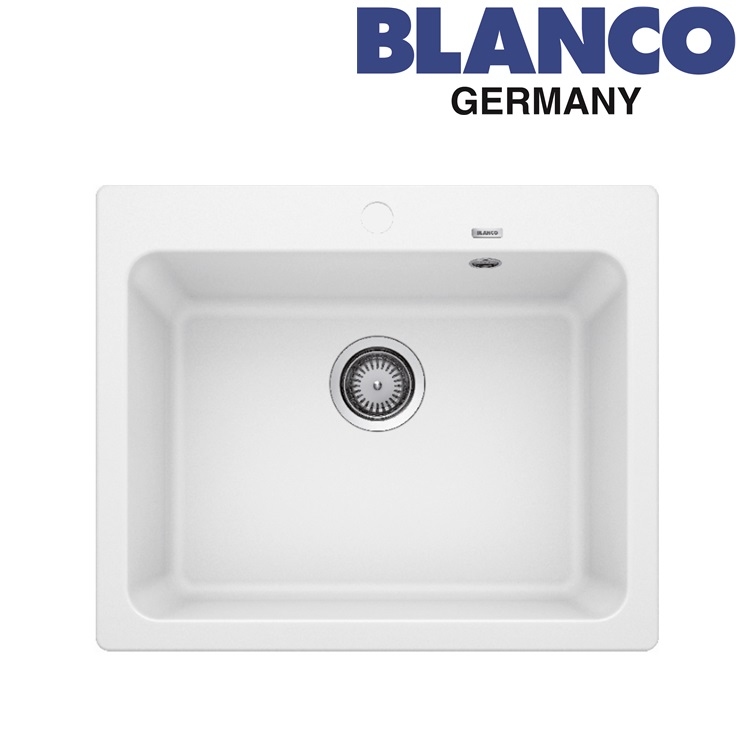 Blanco "Naya 6" 519641 Countertop Granite composite kitchen sink with Waste Kit (White)