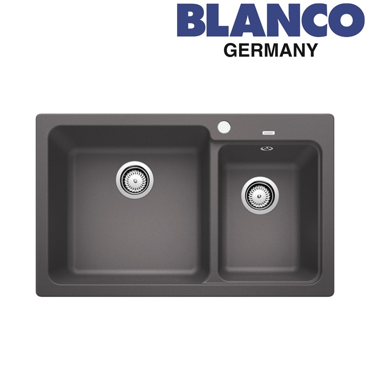 Blanco "Naya 8" 519647 Countertop Granite composite kitchen sink with Waste Kit (Rock grey)