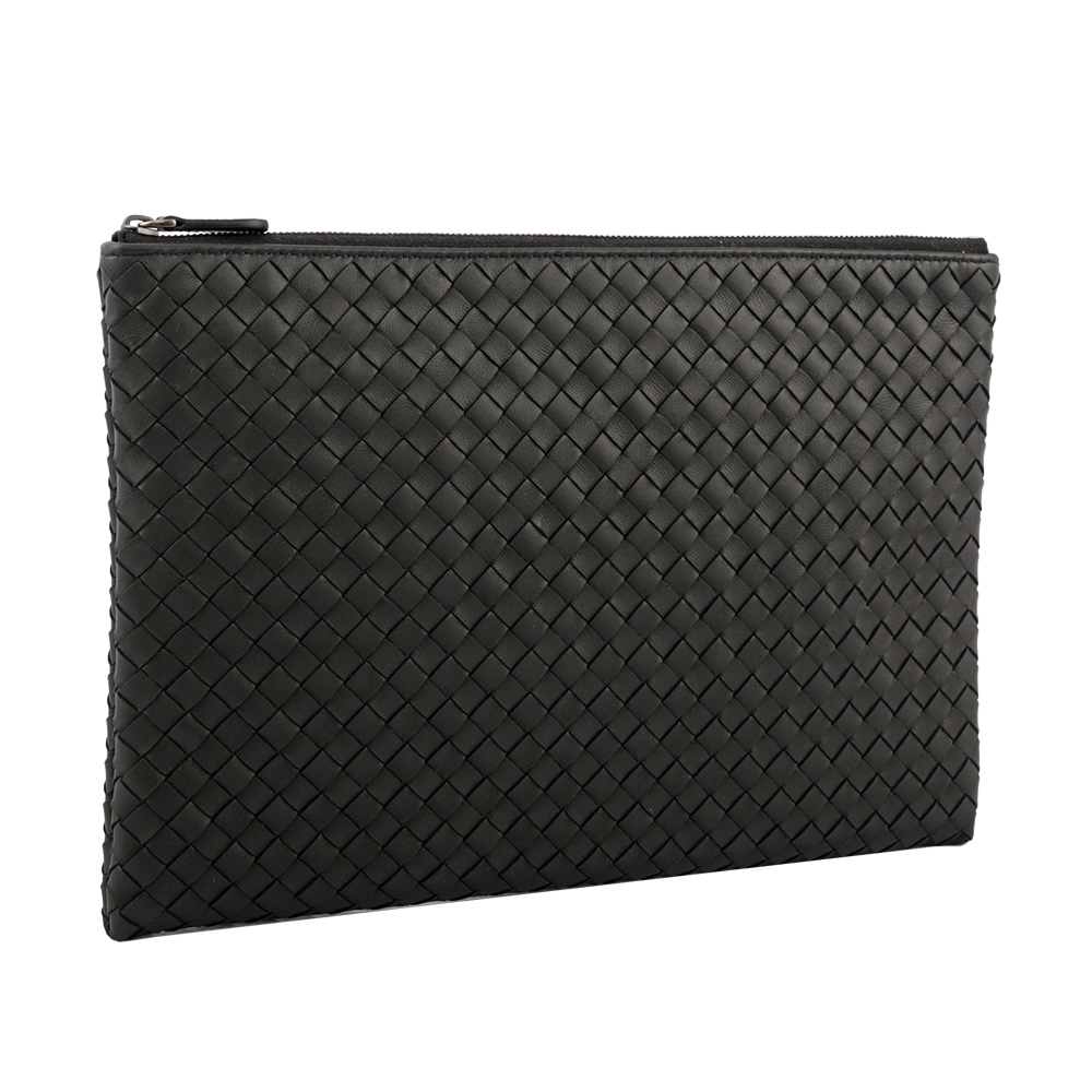 【BOTTEGA VENETA】大款編織羊皮手拿包/收納包