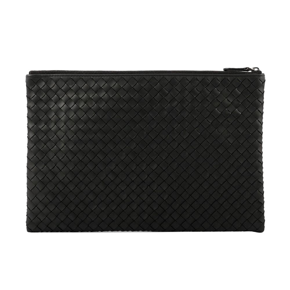 【BOTTEGA VENETA】大款編織羊皮手拿包/收納包