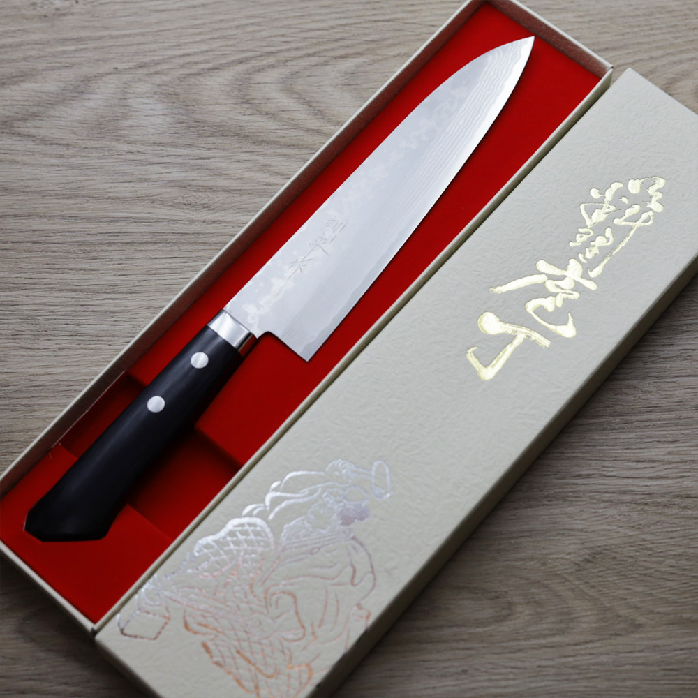 增谷訓生 牛刀 180mm VG10鋼 大馬士革