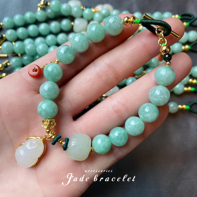 福祿雙全｜天然翡翠A貨手鍊