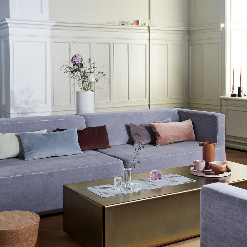 OYOY 羅亞葉紋羽絨抱枕 / 粉橘