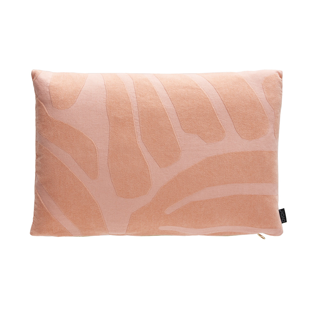 OYOY 羅亞葉紋羽絨抱枕 / 粉橘