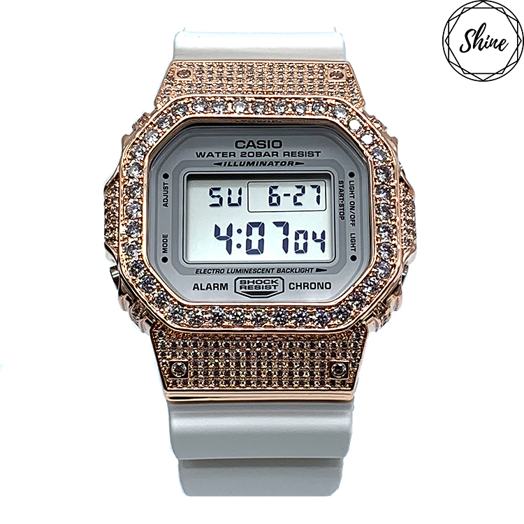 玫瑰金色 改裝手錶 DW-5600MW-7 - 經典