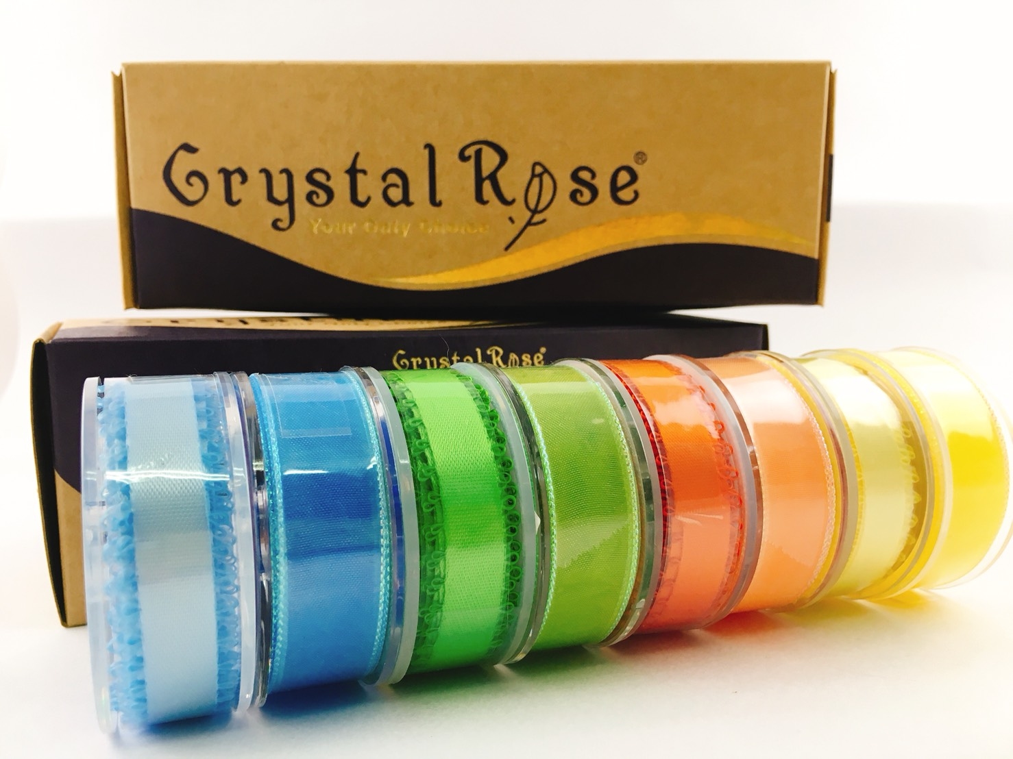 歐洲Picot緞帶禮盒8入/七彩糖