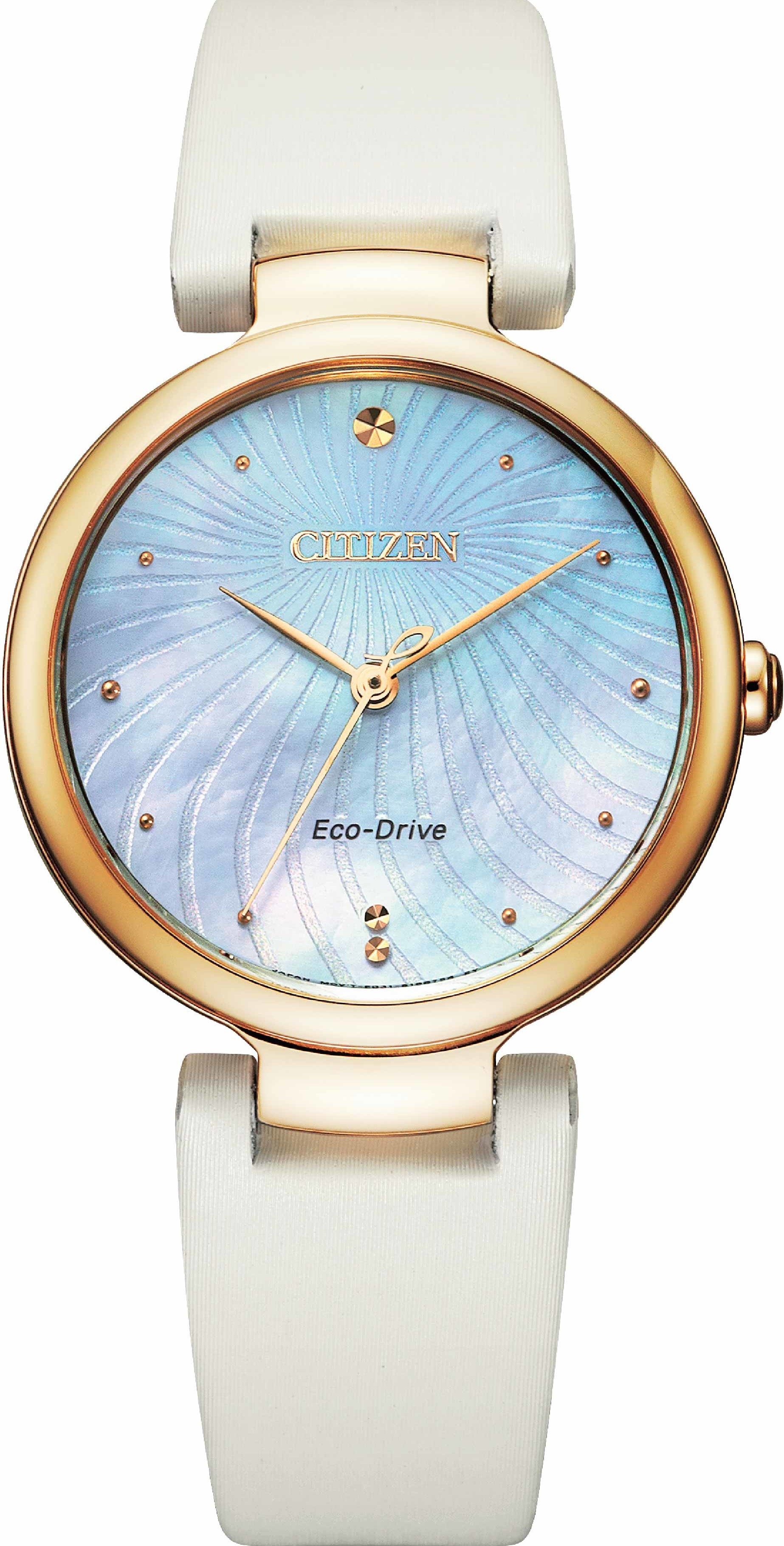 萬年鐘錶 - Citizen 星辰錶   流線造形光動能 女錶  EM0853-22D  錶徑 31MM