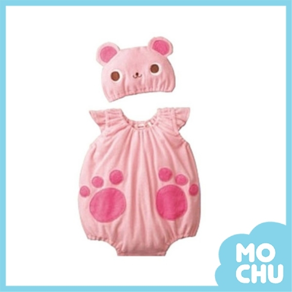 粉紅甜心熊包屁衣