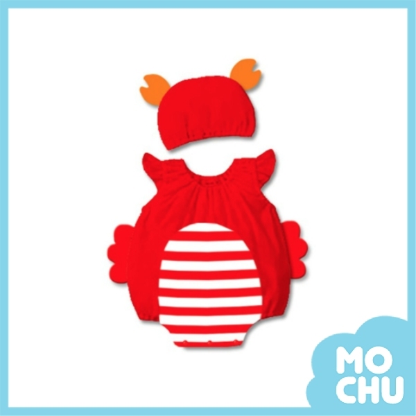 紅咚咚螃蟹先生包屁衣