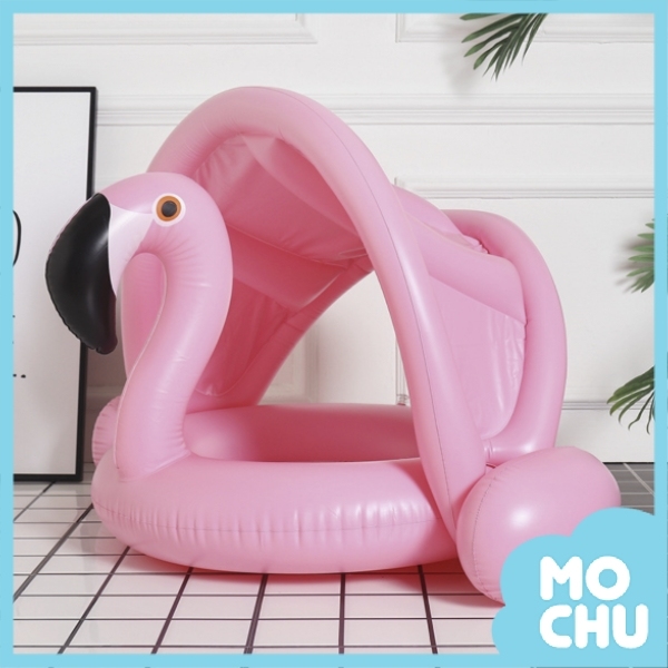火烈鳥兒童泳圈(遮陽棚款)