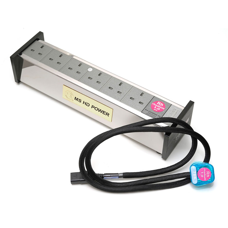 MS HD Power MS-E02SRHK V2 78K銠鉑金英式六位濾波插座