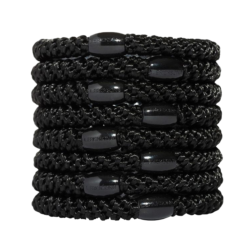 L. ERICKSON 彈力髮圈8入-粗版〈經典黑〉