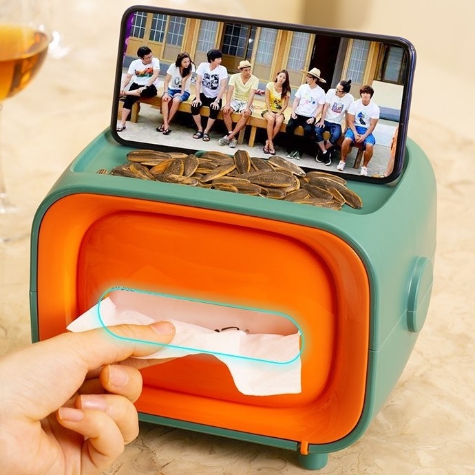 復古電視造型面紙盒