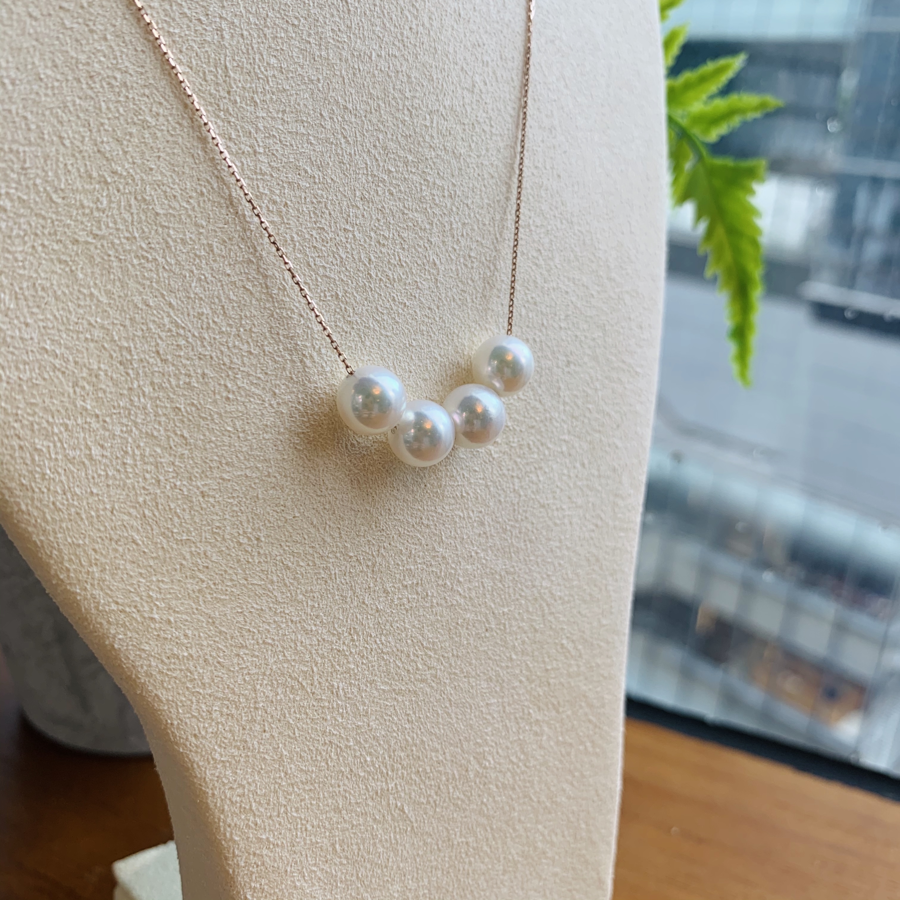 18K金日本無調色Akoya 珍珠長項鍊24寸