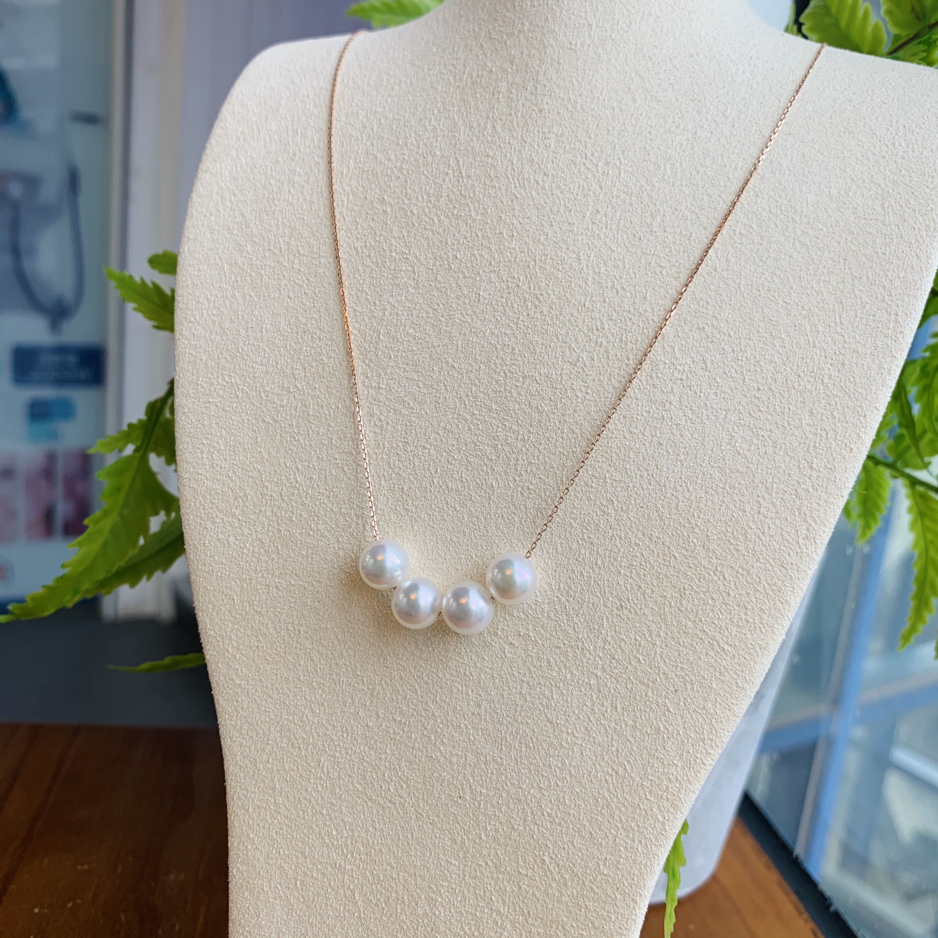 18K金日本無調色Akoya 珍珠長項鍊24寸