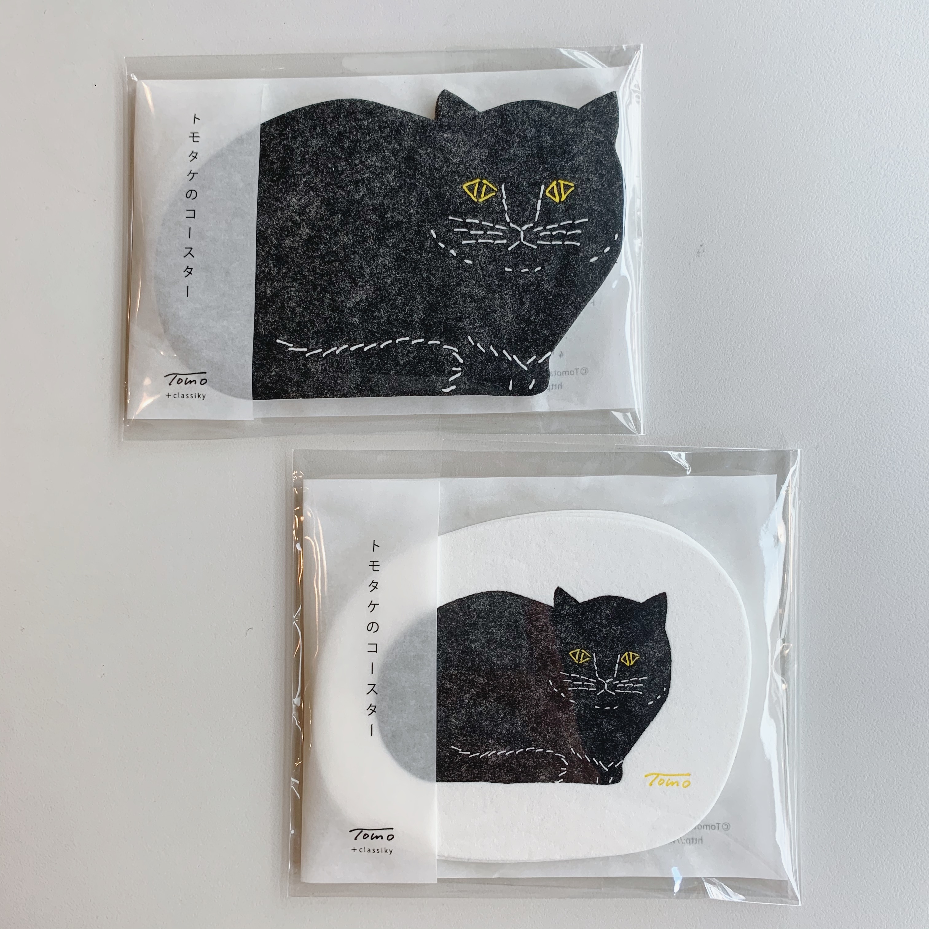 倉敷意匠xTomotake 凸版印刷貓咪厚紙杯墊（小卡片）