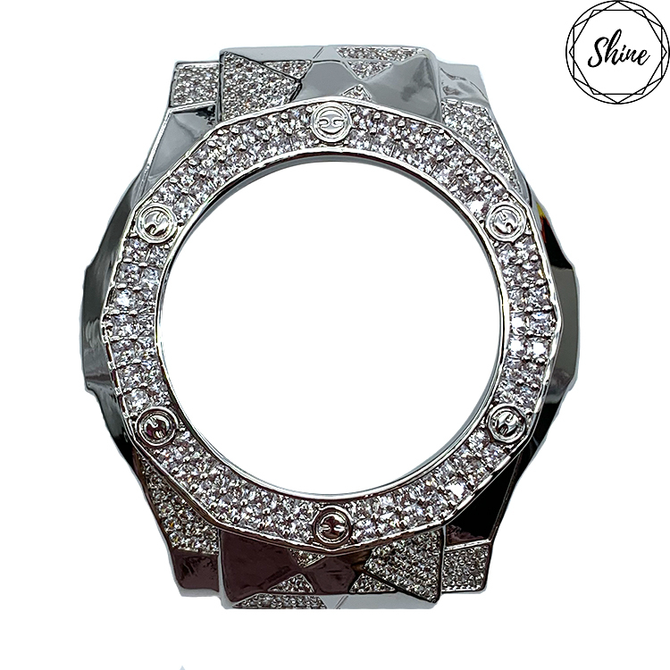 GA-110  尋星系列 銀色X白石 金屬錶殼