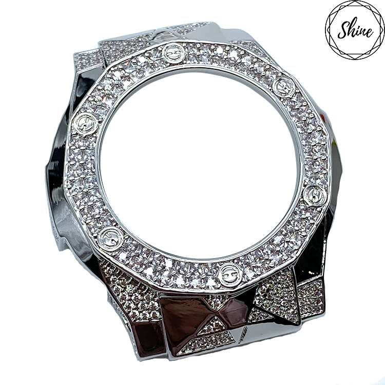 GA-110  尋星系列 銀色X白石 金屬錶殼