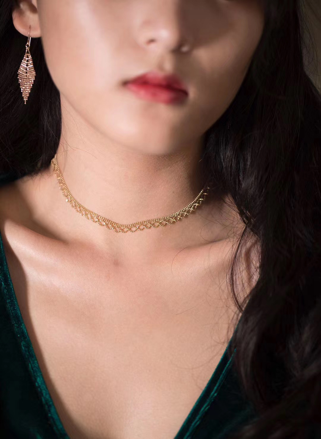 18K金氣質蕾絲項鍊