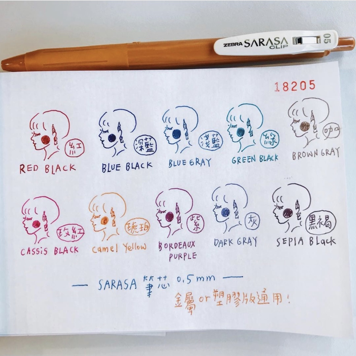 SARASA 復古色 替換筆芯