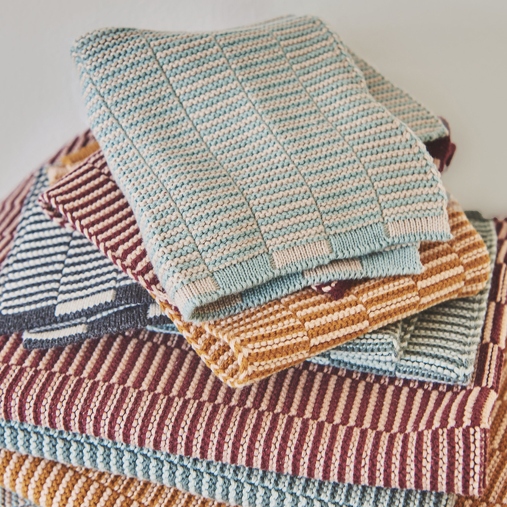 OYOY Stringa 層疊線條萬用巾 - 焦糖 / 薄荷 (2入組)